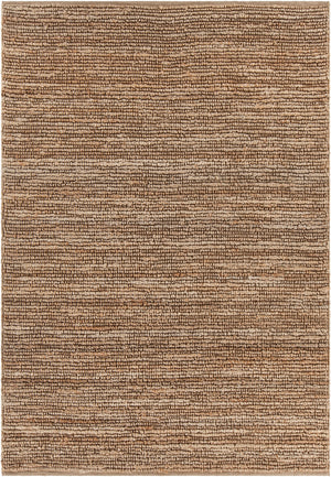 Chandra Rugs Arlene 100% Jute Hand-Woven Solid Color Jute Rug Natural 9' x 13'
