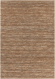 Chandra Rugs Arlene 100% Jute Hand-Woven Solid Color Jute Rug Natural 9' x 13'