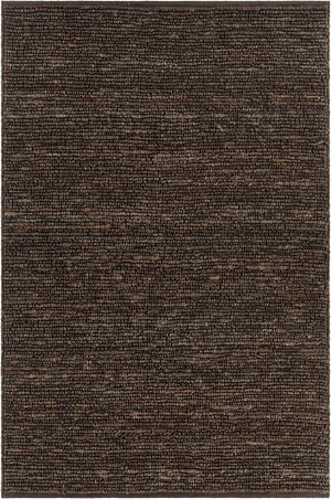 Chandra Rugs Arlene 100% Jute Hand-Woven Solid Color Jute Rug Brown 9' x 13'