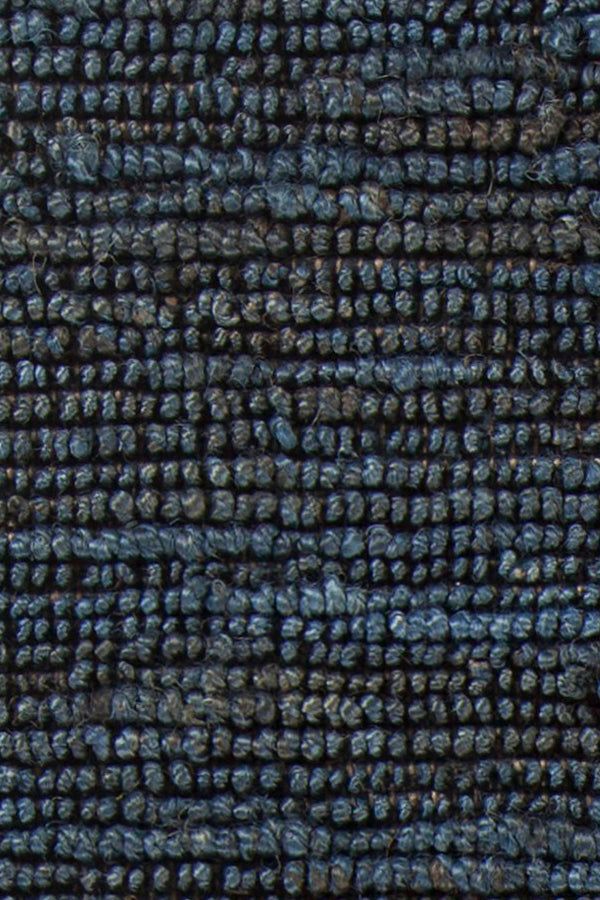 Chandra Rugs Arlene 100% Jute Hand-Woven Solid Color Jute Rug Blue 9' x 13'