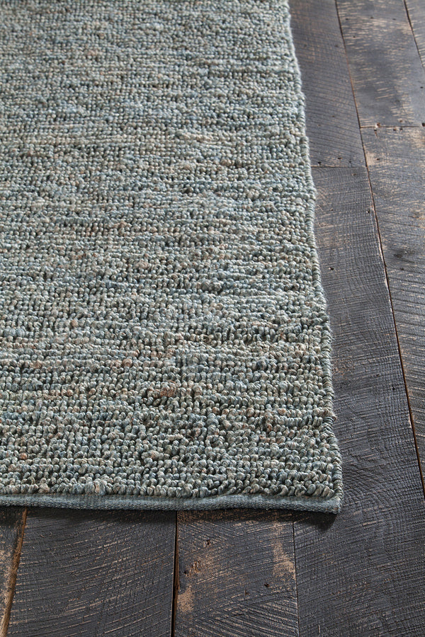 Chandra Rugs Arlene 100% Jute Hand-Woven Solid Color Jute Rug Green 9' x 13'