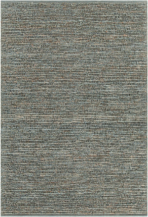 Chandra Rugs Arlene 100% Jute Hand-Woven Solid Color Jute Rug Green 9' x 13'