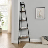 Walker Edison Arlo Modern/Contemporary 72" Metal and Wood Corner Bookshelf ARLH8GRO