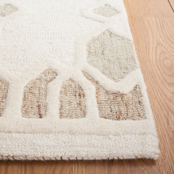 Artistry 501 Hand Tufted 85% Wool, 15% Cotton Bohemian Rug Ivory / Sage 85% Wool, 15% Cotton ARR501A-5