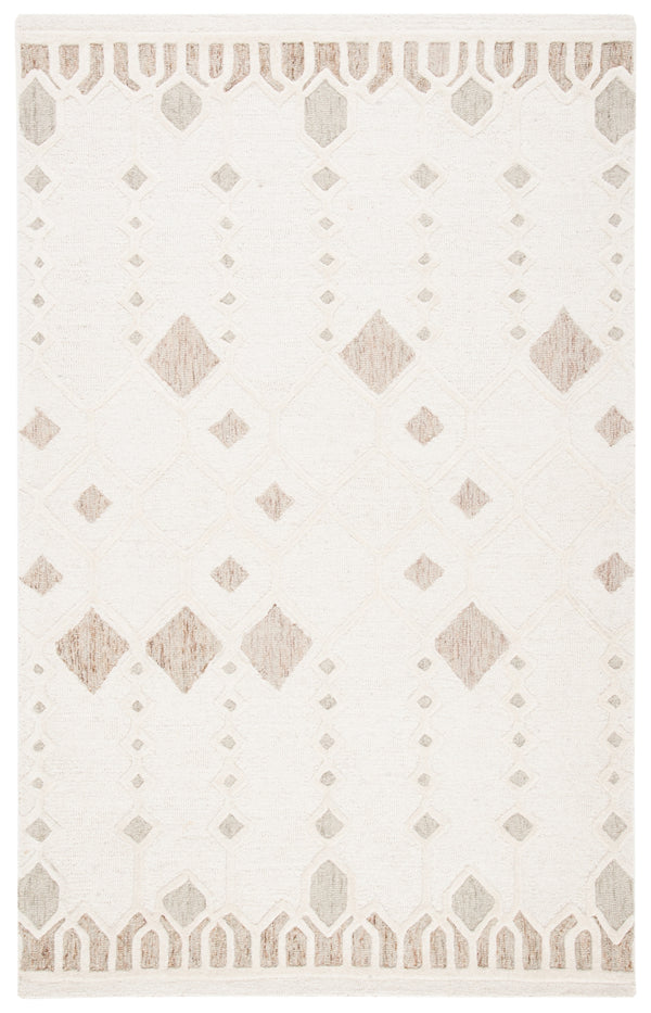 Artistry 501 Hand Tufted 85% Wool, 15% Cotton Bohemian Rug Ivory / Sage 85% Wool, 15% Cotton ARR501A-5