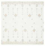 Artistry 501 Hand Tufted 85% Wool, 15% Cotton Bohemian Rug Ivory / Sage 85% Wool, 15% Cotton ARR501A-7SQ