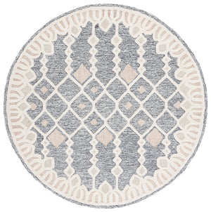 Artistry 501 Hand Tufted 85% Wool, 15% Cotton Bohemian Rug Ivory / Black 85% Wool, 15% Cotton ARR501Z-7R