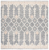 Artistry 501 Hand Tufted 85% Wool, 15% Cotton Bohemian Rug Ivory / Black 85% Wool, 15% Cotton ARR501Z-7SQ