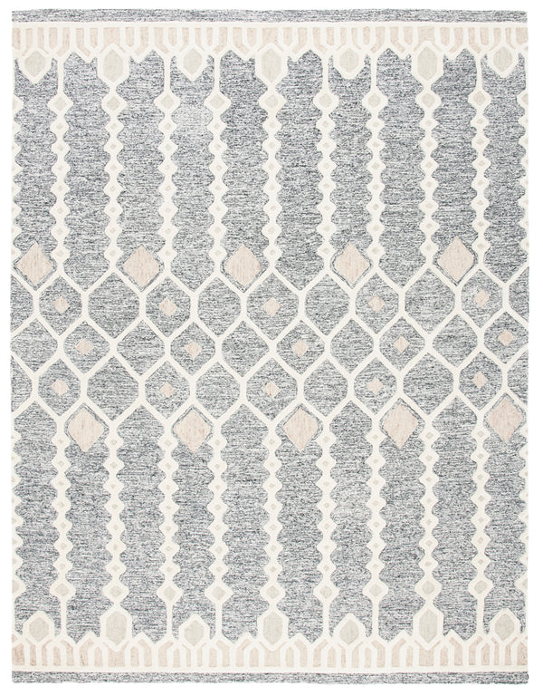 Artistry 501 Hand Tufted 85% Wool, 15% Cotton Bohemian Rug Ivory / Black 85% Wool, 15% Cotton ARR501Z-8