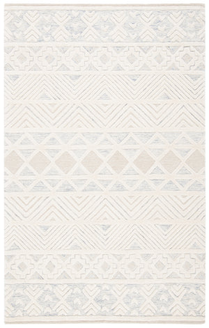 Artistry 503 Hand Tufted 85% Wool, 15% Cotton Bohemian Rug Ivory / Light Grey 85% Wool, 15% Cotton ARR503A-5