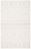 Artistry 503 Hand Tufted 85% Wool, 15% Cotton Bohemian Rug Ivory / Light Grey 85% Wool, 15% Cotton ARR503A-5