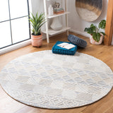 Artistry 503 Hand Tufted 85% Wool, 15% Cotton Bohemian Rug Ivory / Light Grey 85% Wool, 15% Cotton ARR503A-7R