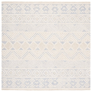 Artistry 503 Hand Tufted 85% Wool, 15% Cotton Bohemian Rug Ivory / Light Grey 85% Wool, 15% Cotton ARR503A-7SQ