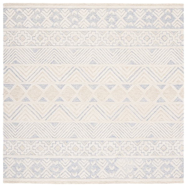 Artistry 503 Hand Tufted 85% Wool, 15% Cotton Bohemian Rug Ivory / Light Grey 85% Wool, 15% Cotton ARR503A-7SQ
