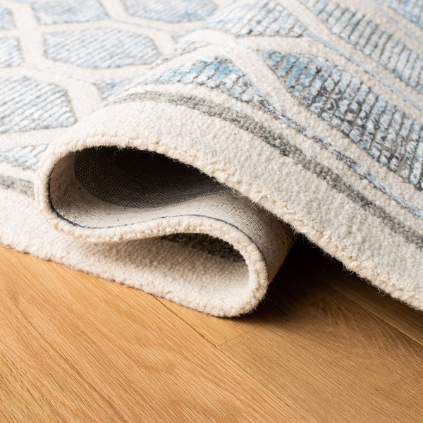 Artistry 600 Artistry 665  Hand Tufted 50% Wool, 50% Viscose Rug Ivory / Blue