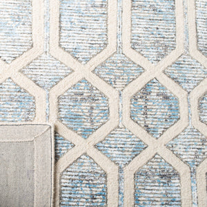 Artistry 600 Artistry 665  Hand Tufted 50% Wool, 50% Viscose Rug Ivory / Blue