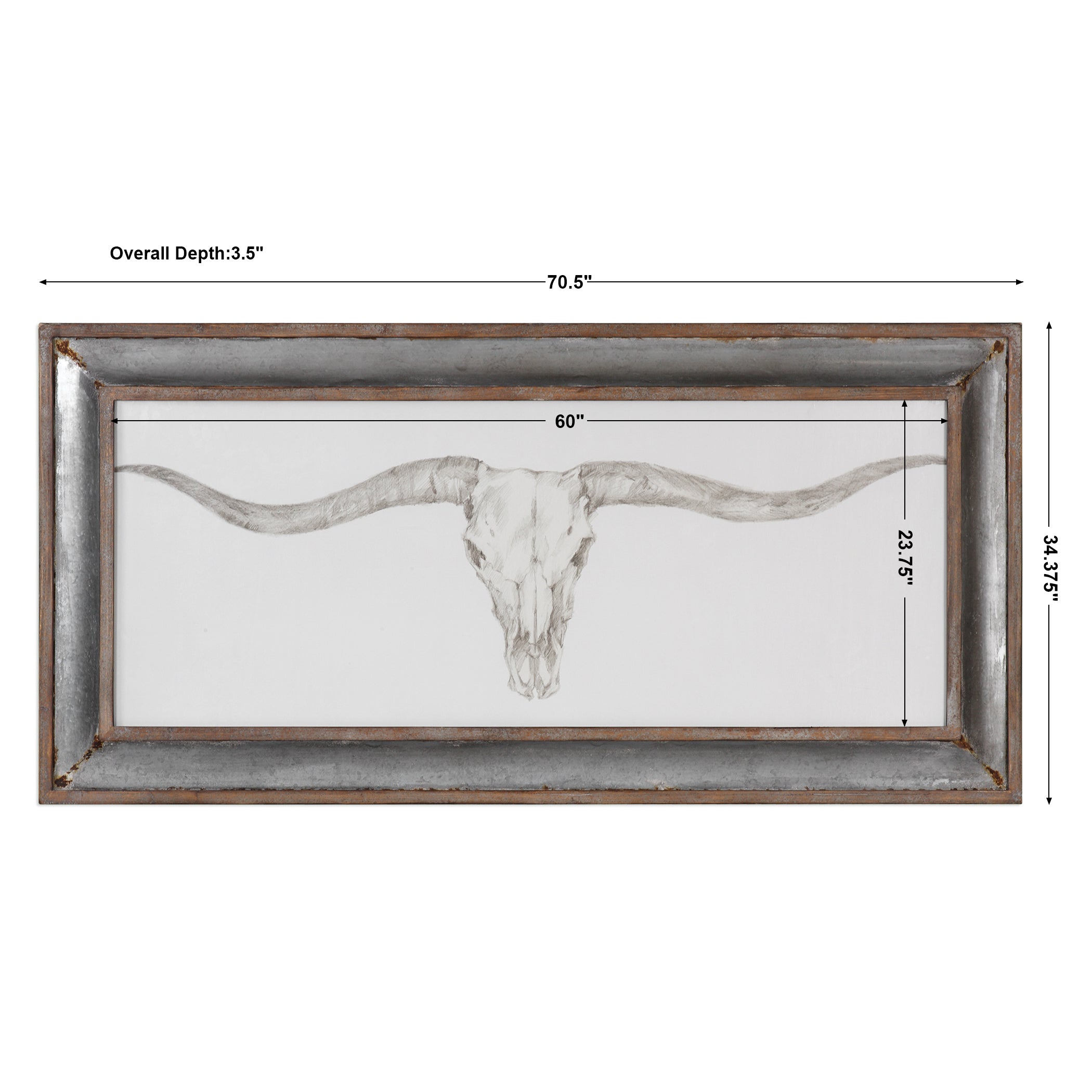 Uttermost Western Skull Mount Print - Thumbnail 4