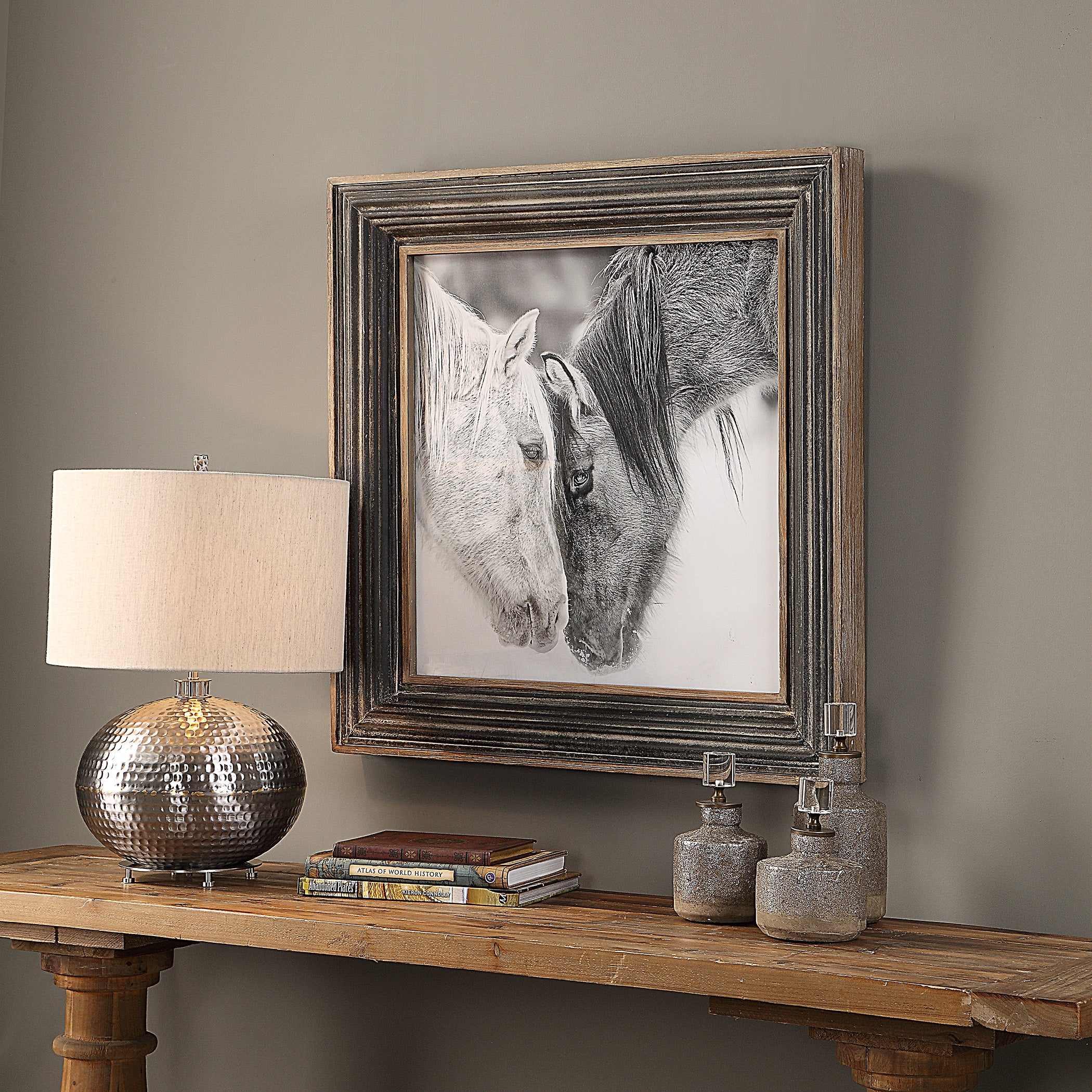 Uttermost Custom Black And White Horses Print - Thumbnail 5