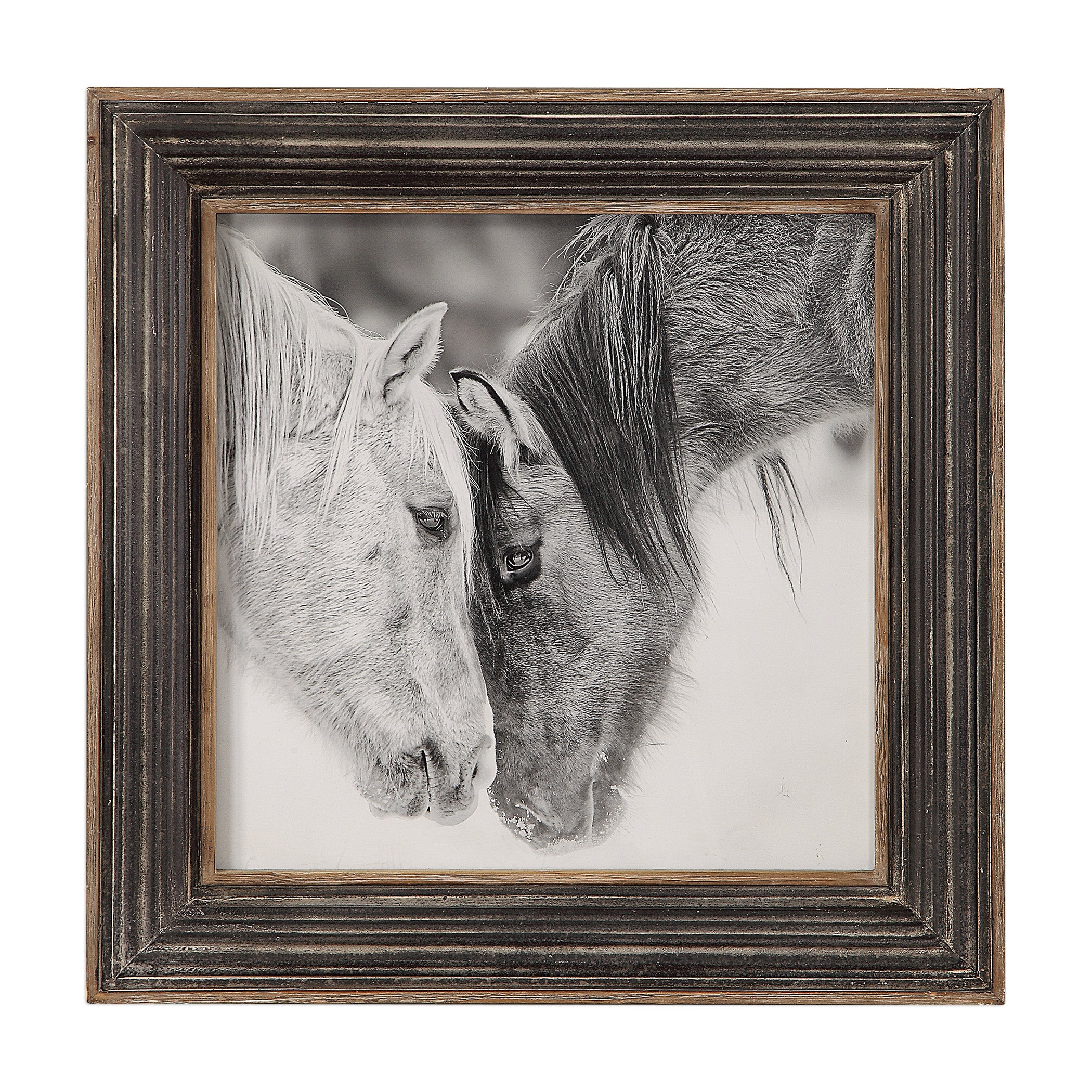 Uttermost Custom Black And White Horses Print - Thumbnail 2