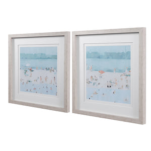 Uttermost Sea Glass Sandbar Framed Prints - Set of 2