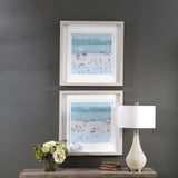 Uttermost Sea Glass Sandbar Framed Prints - Set of 2