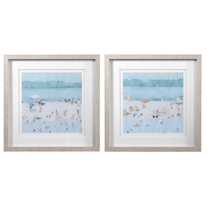 Uttermost Sea Glass Sandbar Framed Prints - Set of 2