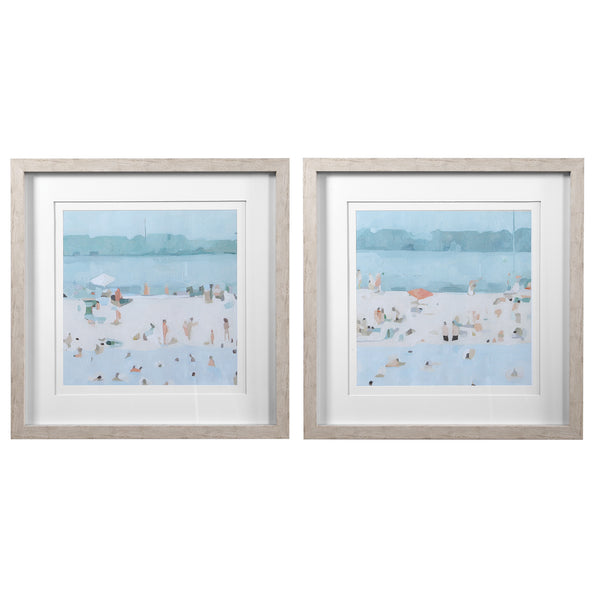 Uttermost Sea Glass Sandbar Framed Prints - Set of 2