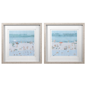 Uttermost Sea Glass Sandbar Framed Prints - Set of 2