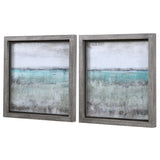 Uttermost Aqua Horizon Framed Prints - Set of 2