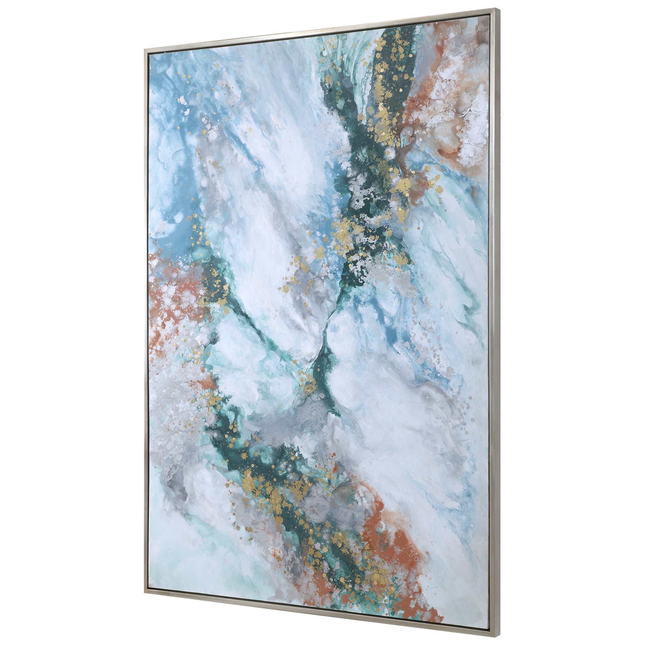 Mercury Hand Abstract Art Silver - Thumbnail 2