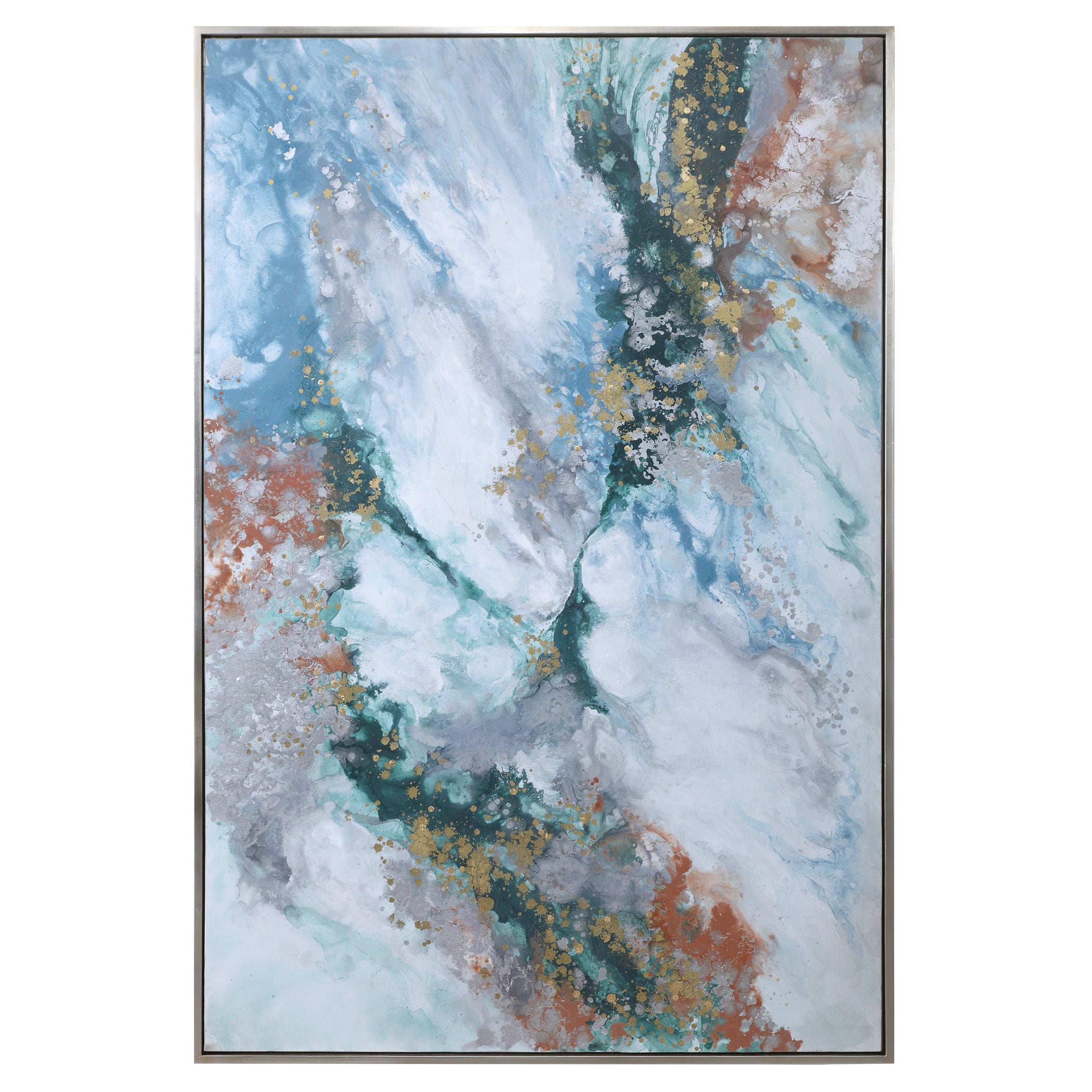 Mercury Hand Abstract Art Silver