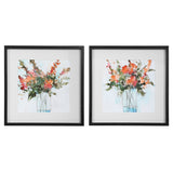 Fresh Flowers Watercolor Prints - Set of 2