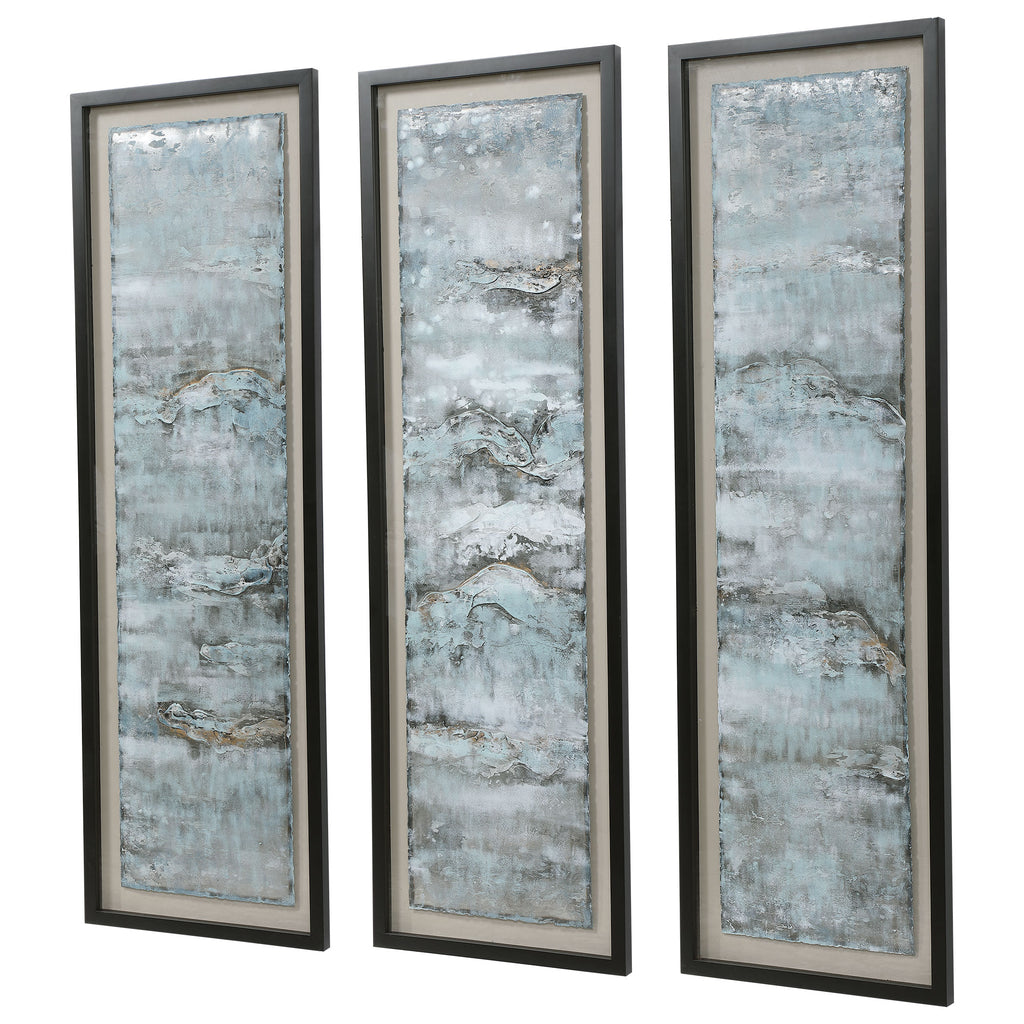 Uttermost Ocean Swell Painted Metal Art - Set of 3 - 3 Cartons