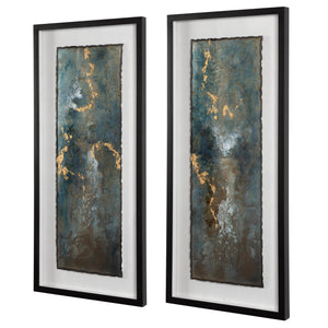 Uttermost Glimmering Agate Abstract Prints - Set of 2