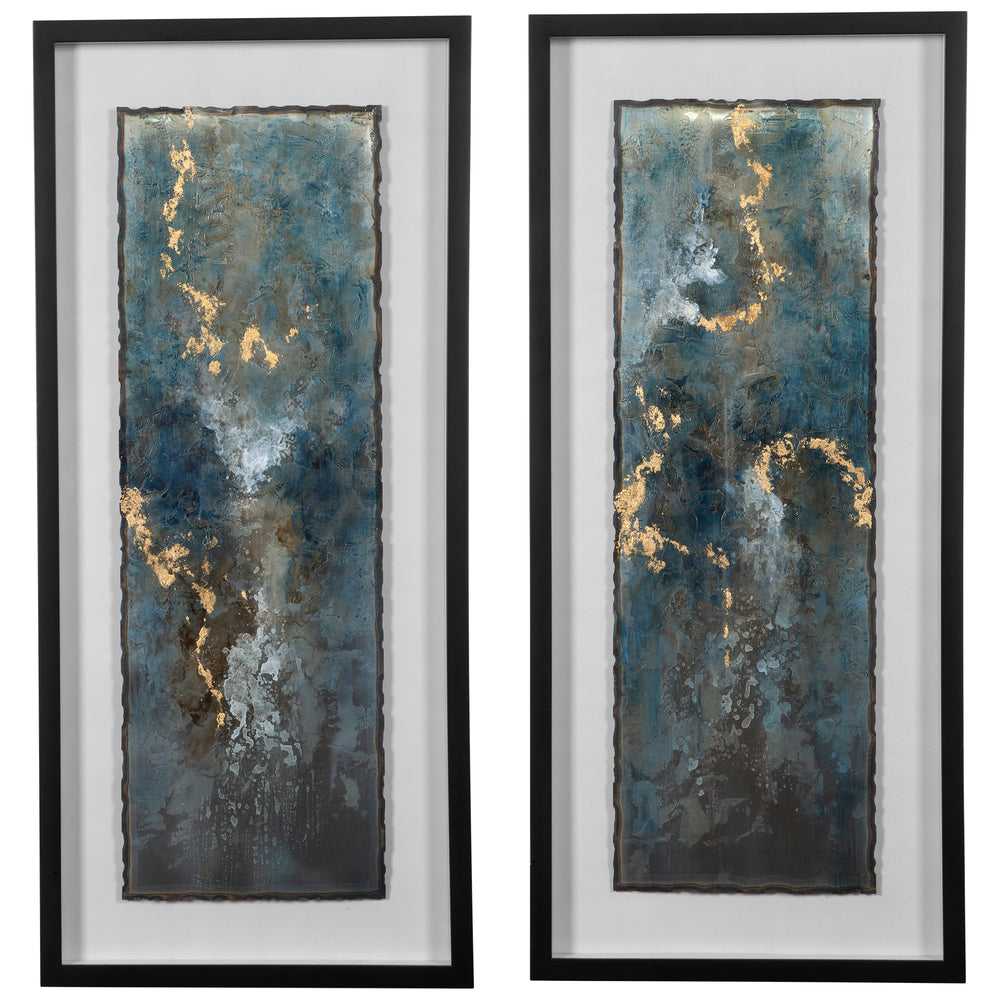 Uttermost Glimmering Agate Abstract Prints - Set of 2