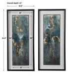 Uttermost Glimmering Agate Abstract Prints - Set of 2