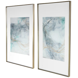 Uttermost Undulating Oro Abstract Prints - Set of 2