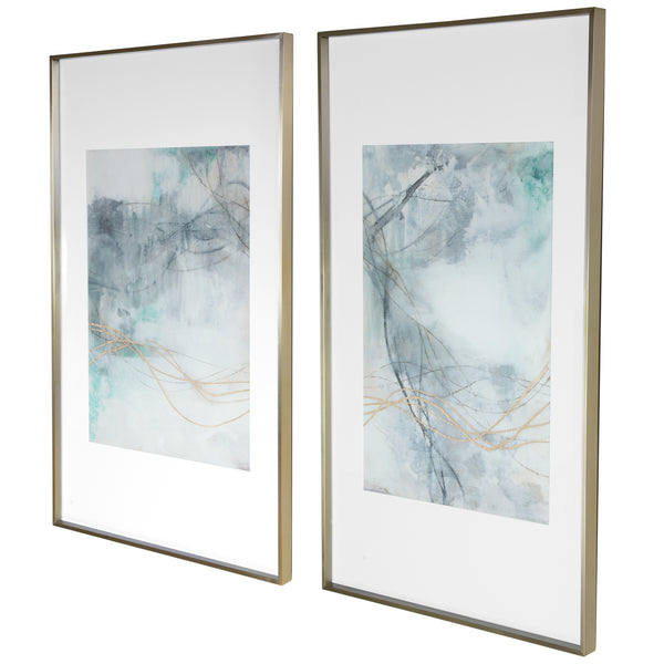 Uttermost Undulating Oro Abstract Prints - Set of 2