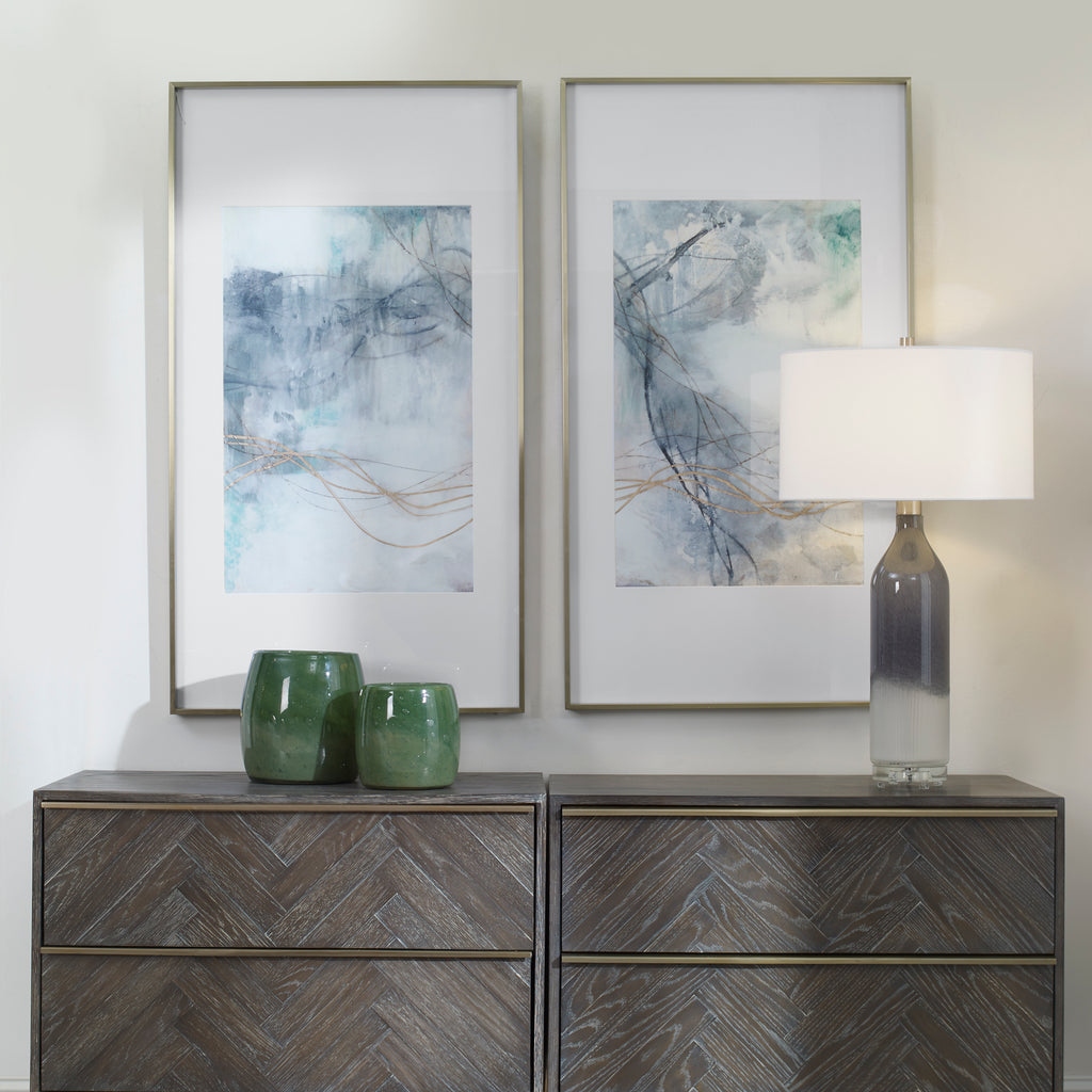 Uttermost Undulating Oro Abstract Prints - Set of 2