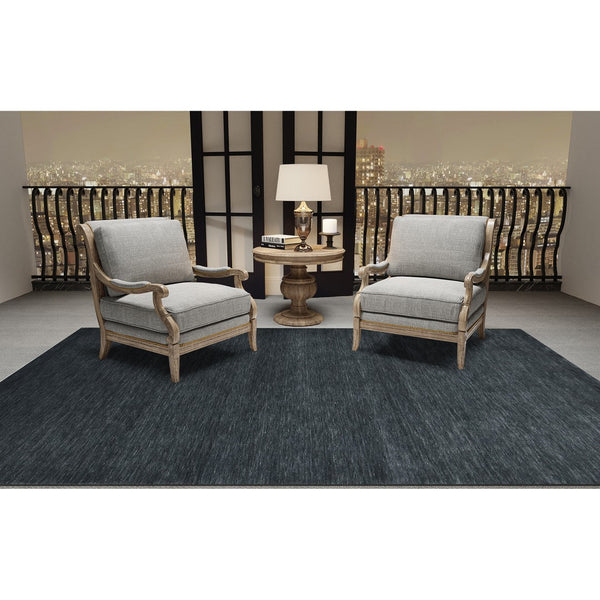 AMER Rugs Arizona ARZ-6 Hand-Loomed Solid Transitional Area Rug Dark Gray 10' x 14'