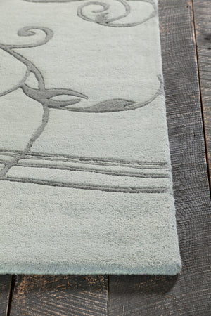 Chandra Rugs Aschera 100% Wool Hand-Tufted Contemporary Rug Charcoal/Grey 7'9 x 10'6