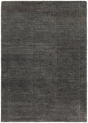Chandra Rugs Ashton 100% Wool Hand-Knotted Contemporary Rug Grey 7'9 x 10'6