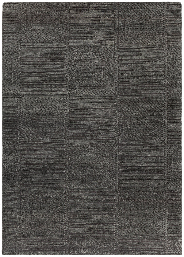 Chandra Rugs Ashton 100% Wool Hand-Knotted Contemporary Rug Grey 7'9 x 10'6