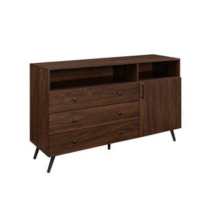 Walker Edison Asher Modern/Contemporary 52" Mid Century 3-Drawer 1-Door Sideboard ASHBU52DW