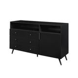 Walker Edison Asher Modern/Contemporary 52" Mid Century 3-Drawer 1-Door Sideboard ASHBU52SB