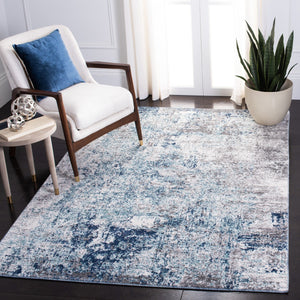 Aston 700 Aston 705 Contemporary Power Loomed 100% Polypropylene Friese Rug Light Blue / Grey