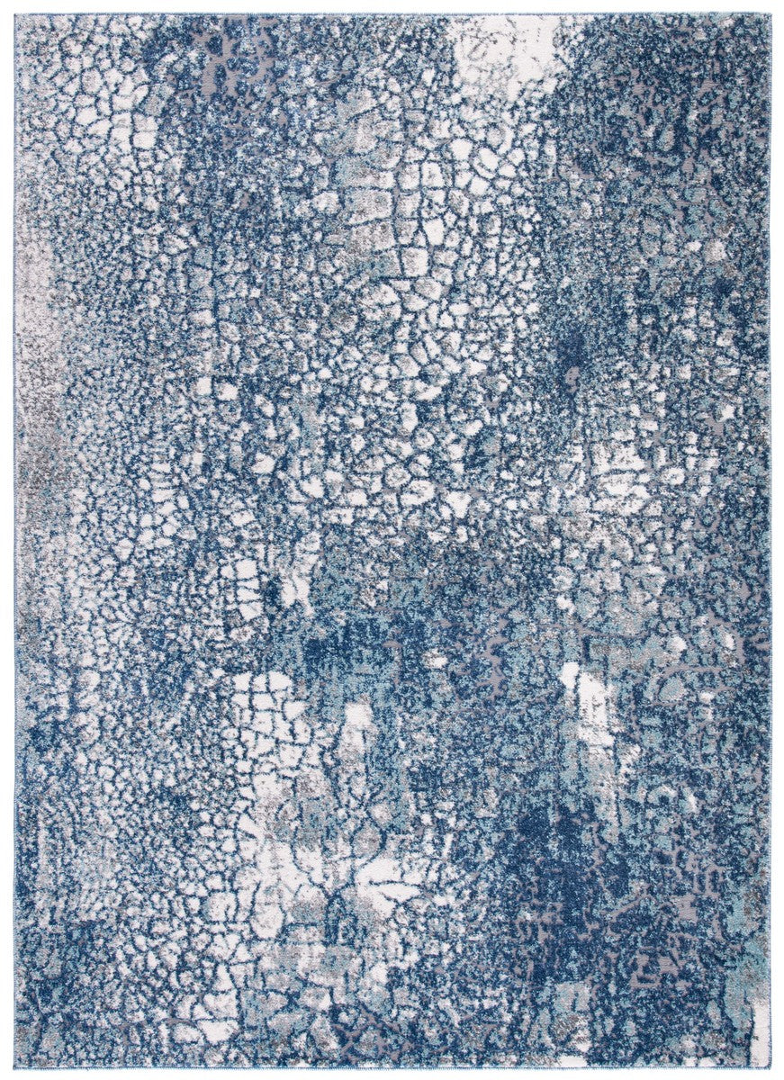 Aston 700 Aston 706 Contemporary Power Loomed 100% Polypropylene Friese Rug Navy / Grey