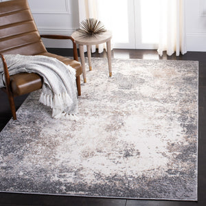 Aston 700 Aston 707 Contemporary Power Loomed 100% Polypropylene Friese Rug Grey / Ivory