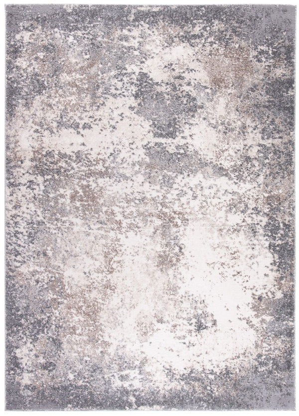 Aston 700 Aston 707 Contemporary Power Loomed 100% Polypropylene Friese Rug Grey / Ivory