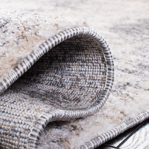 Aston 700 Aston 713 Contemporary Power Loomed 100% Polypropylene Friese Rug Ivory / Grey